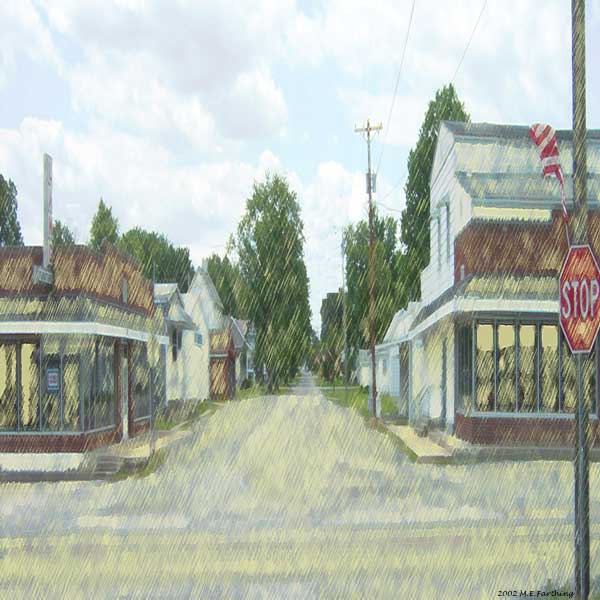 Village of Bonnie's Main  Street, Click on the picture to enlarge.